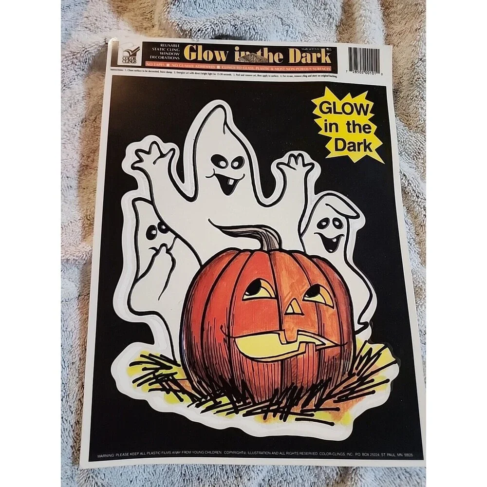 Vintage Glow In The Dark Halloween Window Cling